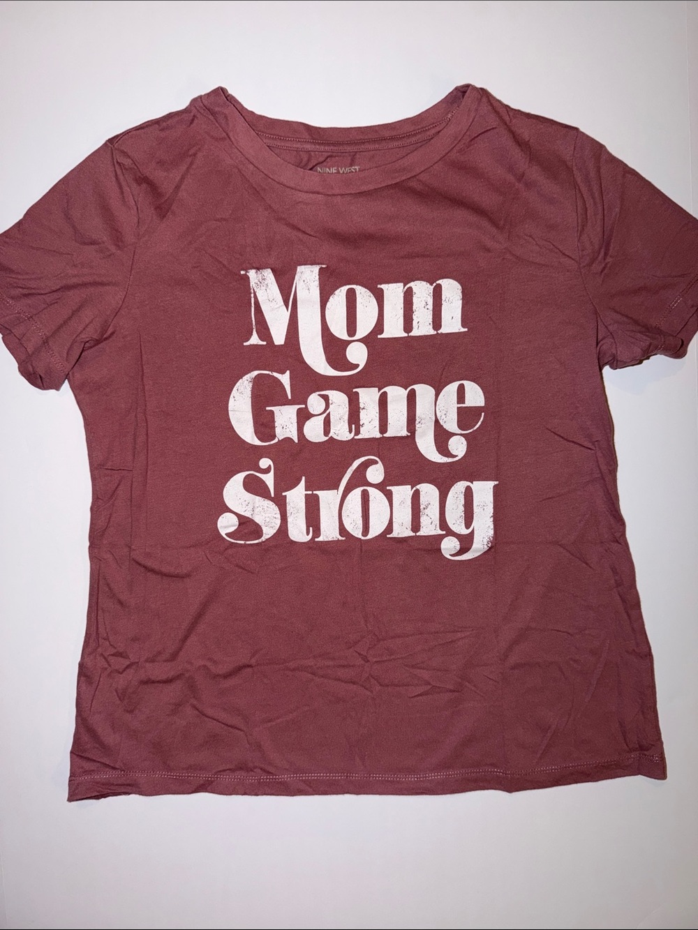 Nine West 'Mom Game Strong' Tee - Dusty Rose Mauve